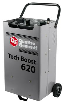 Пуско-зарядное устройство QUATTRO ELEMENTI Tech Boost 620 ( 12 / 24 Вольт, заряд до 90А, пуск до 590 А, таймер, 28 кг)