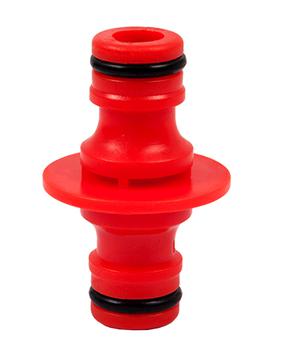 Штуцер для шланга QUATTRO ELEMENTI соединитель  БРС папа - БРС папа, пластик (645-921)