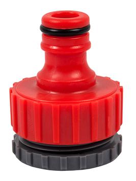 Штуцер для шланга QUATTRO ELEMENTI внутр. резьба  3/4" и 1" - БРС папа, пластик (645-952)