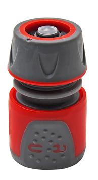 Соединитель быстроразъемный QUATTRO ELEMENTI для шланга 1/2", мягкий пластик, аквастоп, бл (241-246)