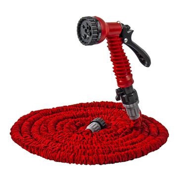 Шланг для воды растягивающийся QUATTRO ELEMENTI  23  метра, латекс, + Пистолет поливочный (244-865)