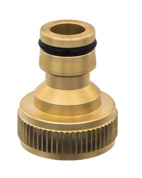 Штуцер для шланга QUATTRO ELEMENTI внутр. резьба  3/4" - БРС папа, латунь (246-333)