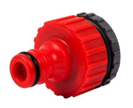 Штуцер для шланга QUATTRO ELEMENTI внутр. резьба  3/4" и 1" - БРС папа, пластик (645-952)