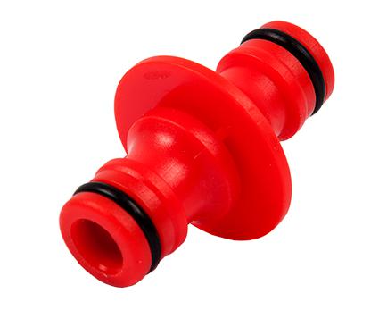 Штуцер для шланга QUATTRO ELEMENTI соединитель  БРС папа - БРС папа, пластик (645-921)