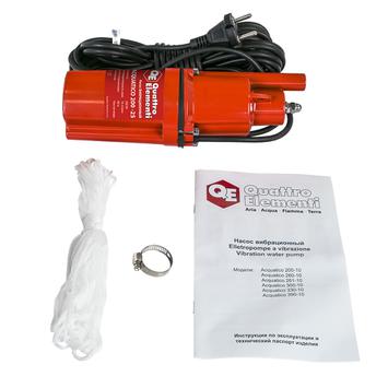 Насос вибрационный QUATTRO ELEMENTI Acquatico 200-25 (200 Вт, 960 л/ч, для чистой, 40м, кабель 25 м, верхний забор, 3,26кг)