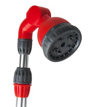 Пистолет поливочный QUATTRO ELEMENTI на телескопической штанге 90-120 см, 9-ти режимный, м (241-338)