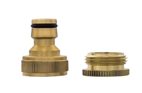 Штуцер для шланга QUATTRO ELEMENTI внутр. резьба  1/2" и 3/4" - БРС папа, латунь (246-357)