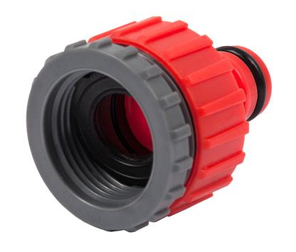 Штуцер для шланга QUATTRO ELEMENTI внутр. резьба  3/4" и 1" - БРС папа, пластик (645-952)