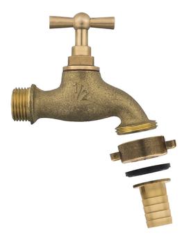 Кран водоразборный QUATTRO ELEMENTI с вентилем, 1/2", латунь (246-432)