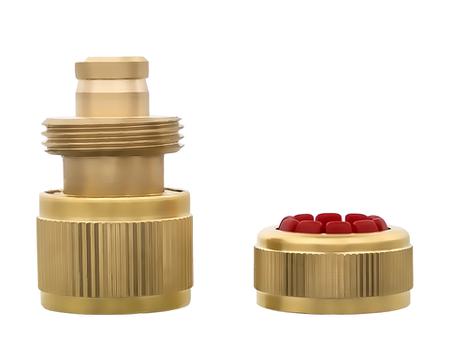 Соединитель быстроразъемный QUATTRO ELEMENTI для шланга 1/2", латунь, аквастоп (246-395)