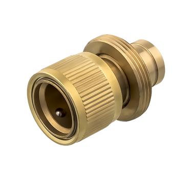 Соединитель быстроразъемный QUATTRO ELEMENTI для шланга 3/4", латунь, аквастоп (246-401)