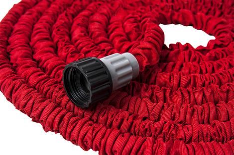 Шланг для воды растягивающийся QUATTRO ELEMENTI  23  метра, латекс, + Пистолет поливочный (244-865)