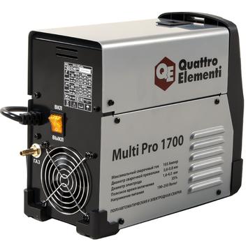 Аппарат полуавтомат. сварки, инвертор QUATTRO ELEMENTI Multi Pro 1700 (165A, 3 вида сварки MIG/MMA/TIG) (790-052)