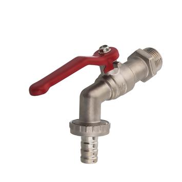 Кран водоразборный QUATTRO ELEMENTI шаровый, 1/2", латунь, покрытие никель (246-425)