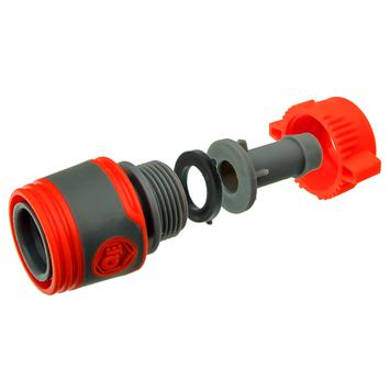 Соединитель быстроразъемный QUATTRO ELEMENTI для шланга 1/2", вращающийся, мягкий пластик, (248-399)