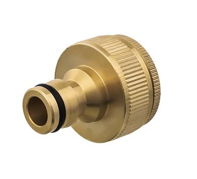 Штуцер для шланга QUATTRO ELEMENTI внутр. резьба  3/4" и 1" - БРС папа, латунь (246-364)