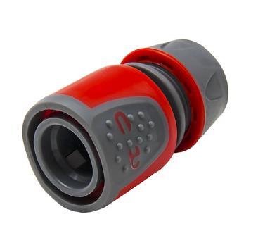 Соединитель быстроразъемный QUATTRO ELEMENTI для шланга 1/2", мягкий пластик, аквастоп, бл (241-246)