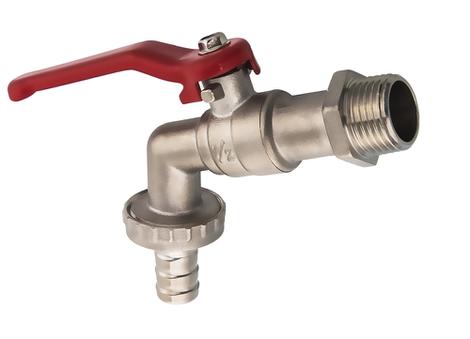 Кран водоразборный QUATTRO ELEMENTI шаровый, 1/2", латунь, покрытие никель (246-425)