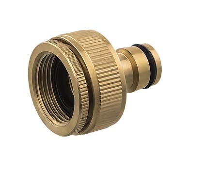 Штуцер для шланга QUATTRO ELEMENTI внутр. резьба  3/4" и 1" - БРС папа, латунь (246-364)