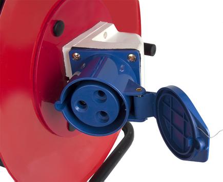 Удлинитель силовой QUATTRO ELEMENTI УПС32-220 - 30 м, провод КГ 3х4,0 мм2, 1 сил. роз. 32А 220В, катушка металл (481-012)