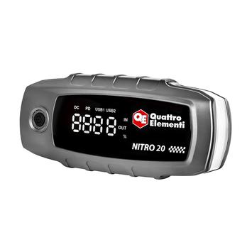 Пусковое устройство QUATTRO ELEMENTI Nitro 20 (12В, 20000 мАч, 1600 А, Type-C, USB-A, дисплей, фонарь (919-265)