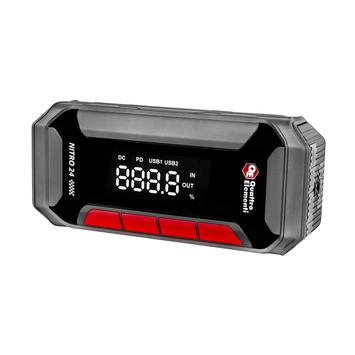 Пусковое устройство QUATTRO ELEMENTI Nitro 24 (12В, 24000 мАч, 2000 А, Type-C, USB-A, дисплей, фонарь (919-272)