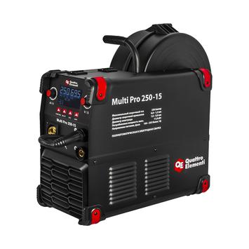 Аппарат полуавтомат. сварки, инвертор QUATTRO ELEMENTI Multi Pro 250-15 (250A, 1 фаза, 3 вида сварки MIG/TIG/MMA, кат.15 кг,Диспл.)(925-761)