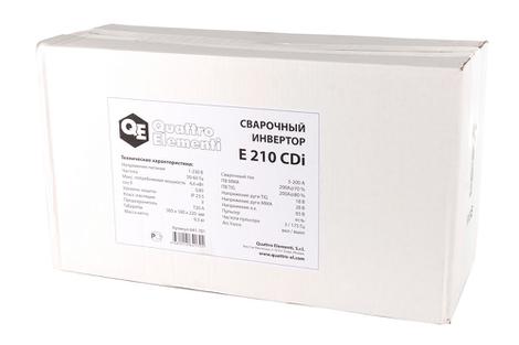 Аппарат электродной сварки, инвертор QUATTRO ELEMENTI E 210 (200 А, ПВ 70%, до 5 мм, Диспл (641-701)