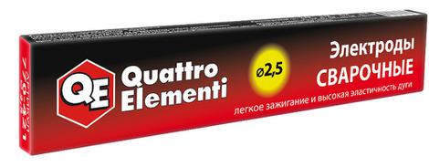 Электроды сварочные QUATTRO ELEMENTI рутиловые,   2,5 мм, масса 0,9 кг (770-421)