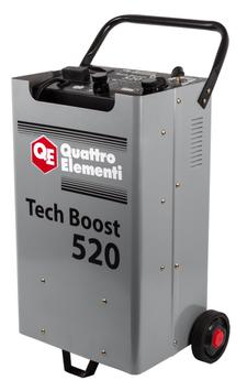 Пуско-зарядное устройство QUATTRO ELEMENTI Tech Boost 520 ( 12 / 24 Вольт, заряд до 75А, пуск до 450 А, таймер, 26 кг)