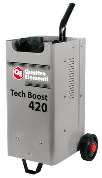 Пуско-зарядное устройство QUATTRO ELEMENTI Tech Boost 420 ( 12 / 24 Вольт, заряд до 75А, пуск до 390 А, 23кг)