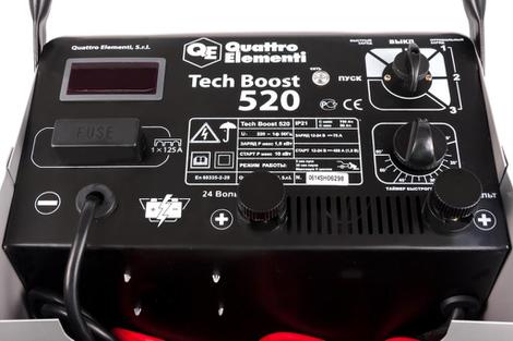 Пуско-зарядное устройство QUATTRO ELEMENTI Tech Boost 520 ( 12 / 24 Вольт, заряд до 75А, п (771-466)