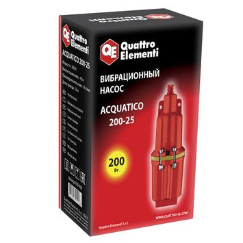 Насос вибрационный QUATTRO ELEMENTI Acquatico 200-25 (200 Вт, 960 л/ч, для чистой, 40м, кабель 25 м, верхний забор, 3,26кг) (919-068)