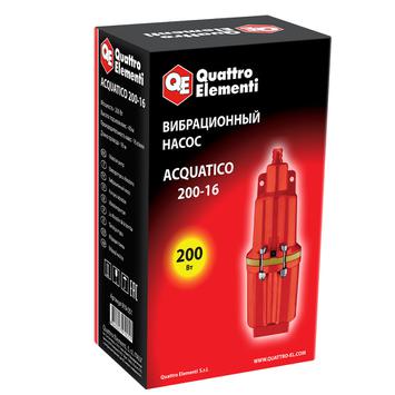 Насос вибрационный QUATTRO ELEMENTI Acquatico 200-16 (200 Вт, 960 л/ч, для чистой, 40м, кабель16 м, верхний забор, 2,7кг) (919-051)