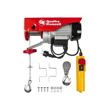 Таль электрическая QUATTRO ELEMENTI TL- 250 (550Вт, 125/250кг, трос 12м, блок полиспаст в комплекте) (793-688)